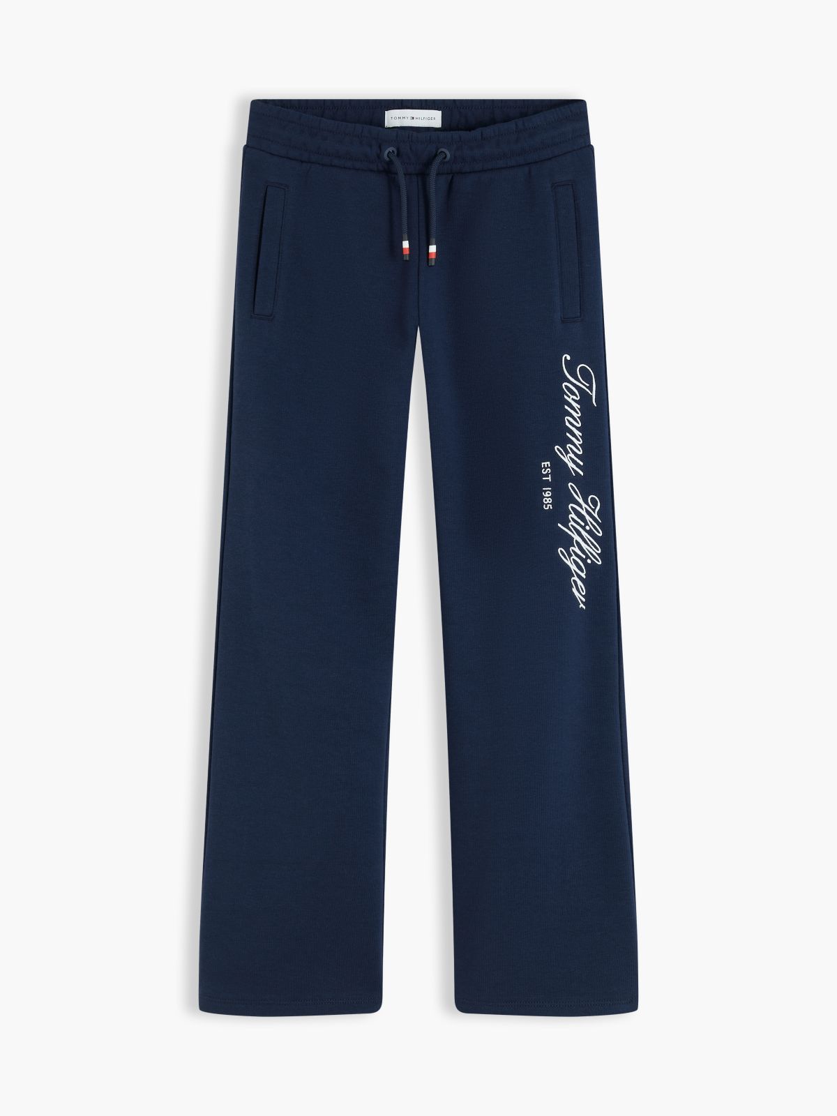 Logo Terry Wide Leg Joggers — Blue