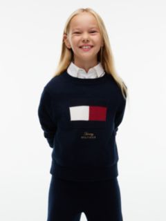 Logo Embroidery Flag Jumper With Wool — Blue 1