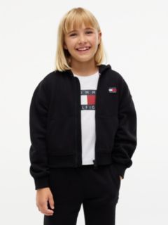Heritage Flag Logo Relaxed Zip-Thru Hoody — Black 1
