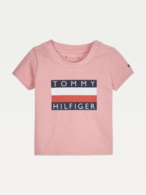 Baby Logo T Shirt Pink Tommy Hilfiger