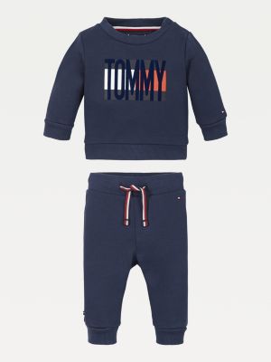 blue tommy hilfiger tracksuit