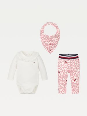 Baby Girl Heart Print Gift Set | PINK 