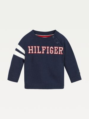 Pull A Logo 1985 Pour Bebe Bleu Tommy Hilfiger