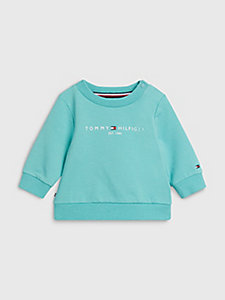 green essential sweatshirt for newborn tommy hilfiger