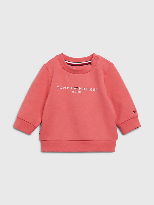 EMPIRE PINK Essential Sweatshirt for newborn TOMMY HILFIGER