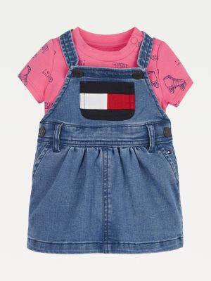 tommy hilfiger denim dungaree dress