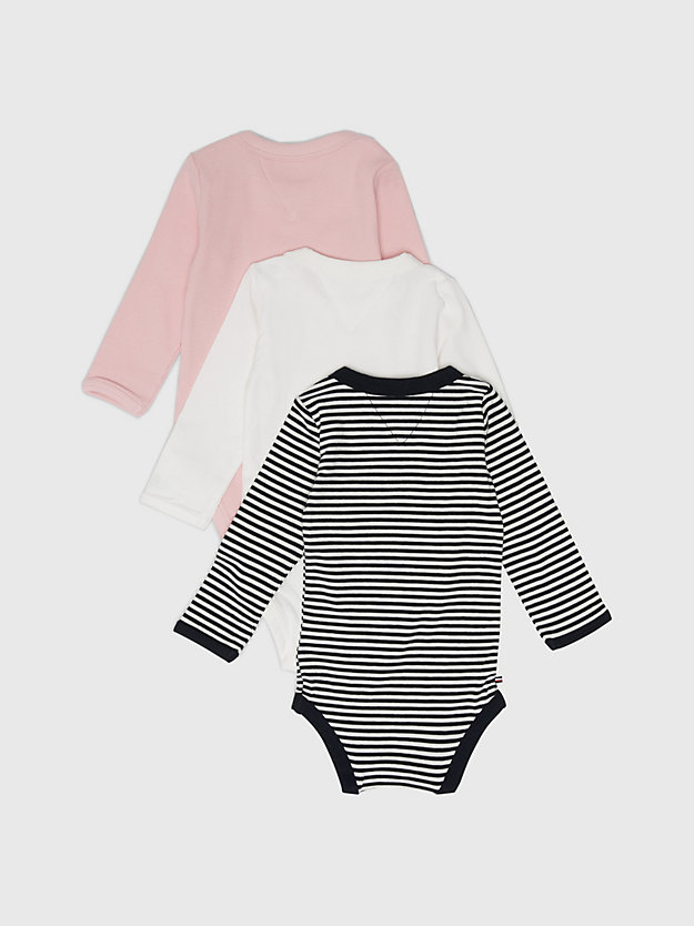 PINK SHADE 3-Pack Bodysuit Gift Box for newborn TOMMY HILFIGER
