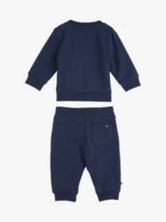 Essential Logo Sweatshirt And Joggers Set — Blue 2