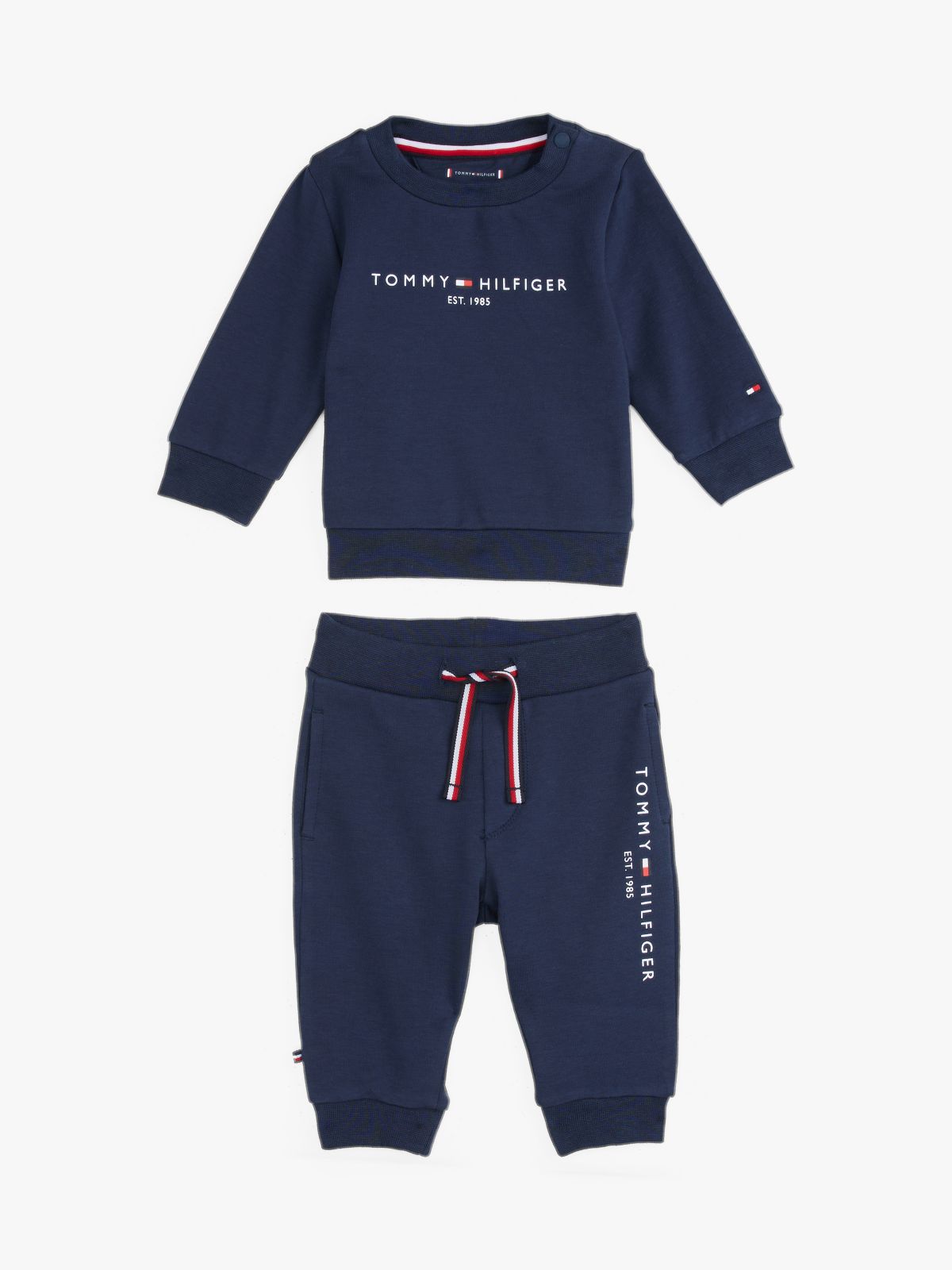 Essential Logo Sweatshirt And Joggers Set — Blue