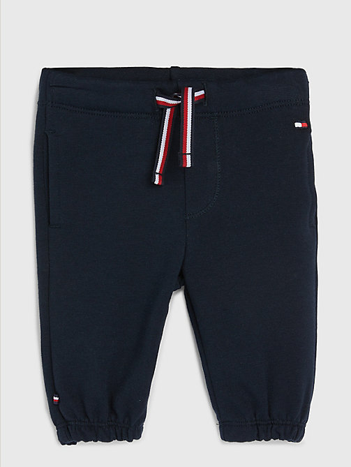 blue signature tape joggers for newborn tommy hilfiger