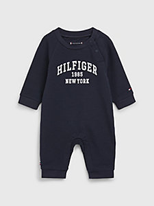 blue varsity bodysuit for newborn tommy hilfiger
