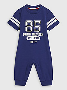 blue college logo coverall for newborn tommy hilfiger