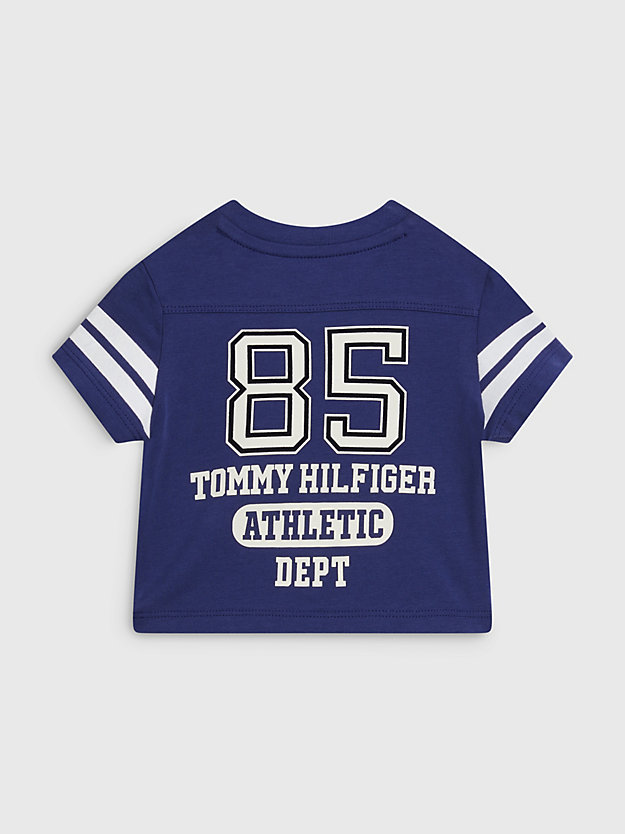 PILOT BLUE College Logo T-Shirt for newborn TOMMY HILFIGER