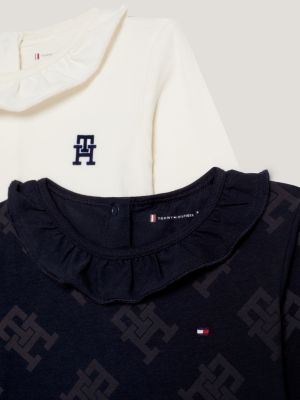 2-Pack Monogram Bodysuit Gift Set | BLUE | Tommy Hilfiger