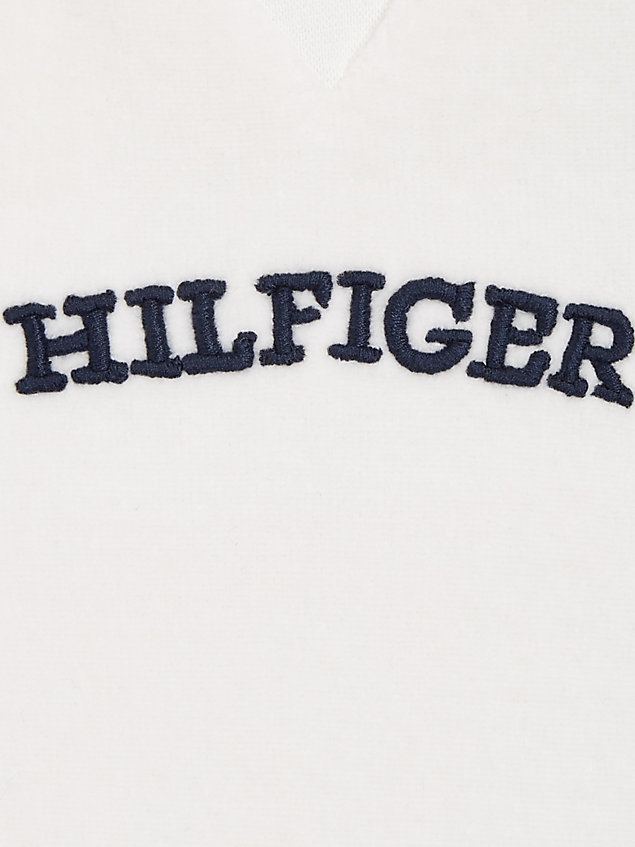 white hilfiger monotype velour coverall for newborn tommy hilfiger