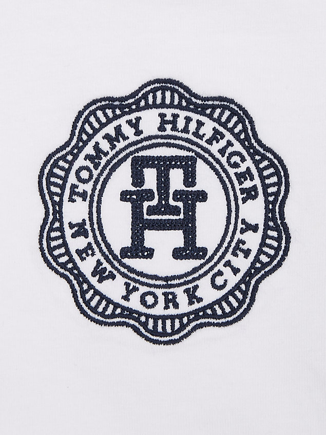 white th monogram stamp relaxed t-shirt for newborn tommy hilfiger