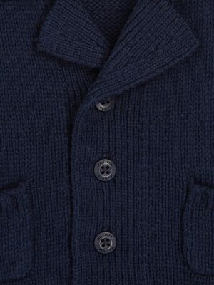 blue essential button patch pocket cardigan for newborn tommy hilfiger