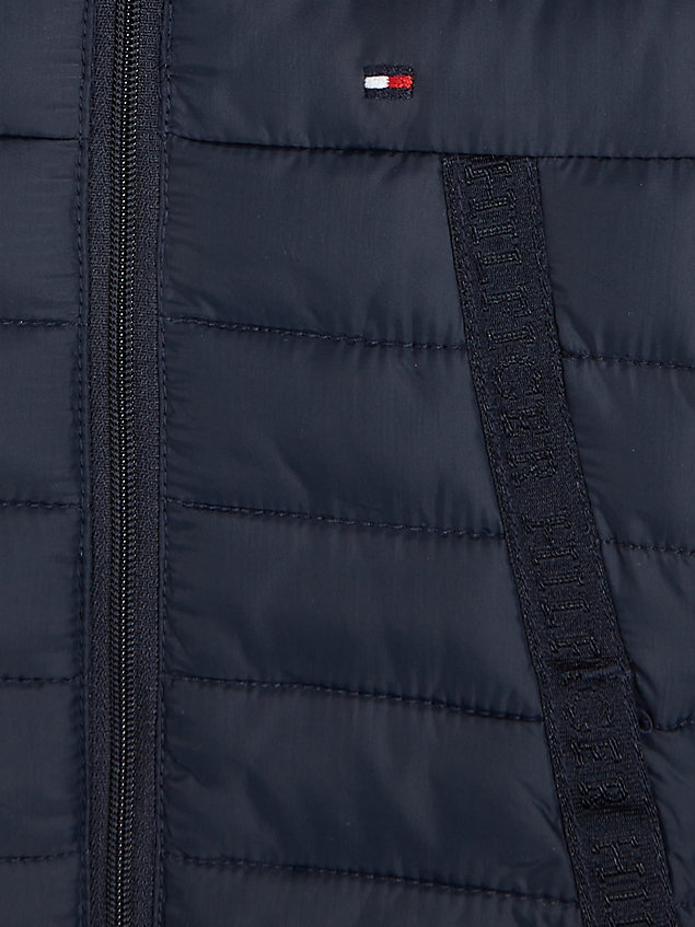 blue hilfiger monotype hooded puffer jacket for newborn tommy hilfiger