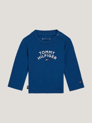 Logo Fit Relaxed | Blau Hilfiger | Tommy Langarmshirt mit