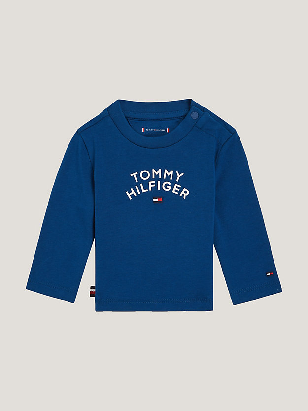 Logo Relaxed Fit Long Sleeve T-Shirt | BLUE | Tommy Hilfiger