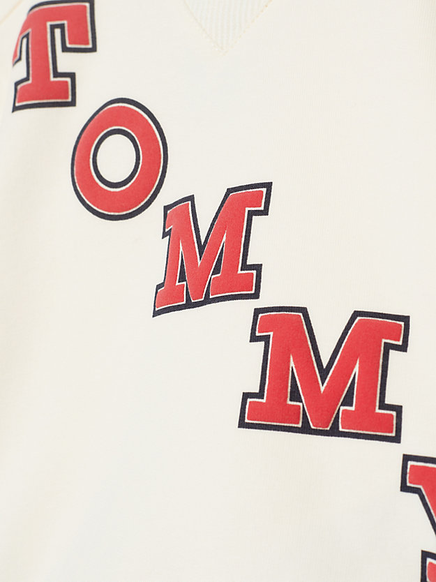 beige 1985 collection varsity relaxed logo sweatshirt for newborn tommy hilfiger