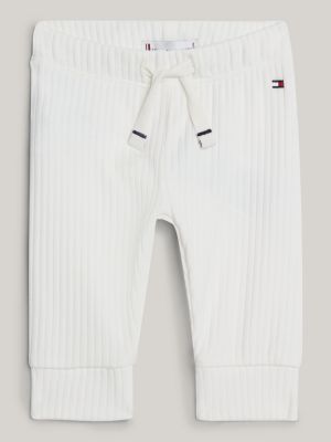 joggers essential regular fit a coste white da neonato tommy hilfiger