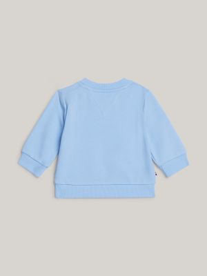 blue logo print sweatshirt for newborn tommy hilfiger