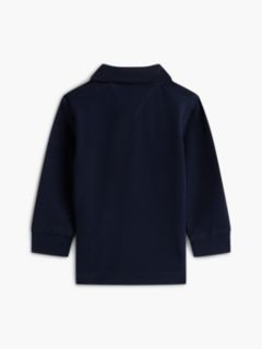 Essential Regular Fit Long Sleeve Polo Shirt — Blue 2