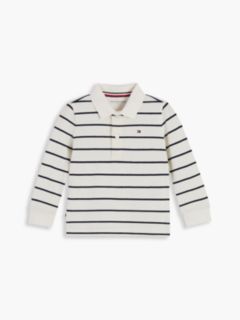 Essential Regular Fit Long Sleeve Polo Shirt — White 1