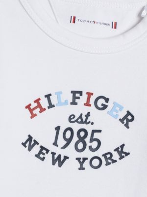 body hilfiger monotype a maniche lunghe bianco da neonato tommy hilfiger