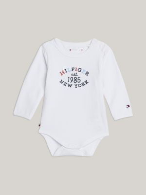 body hilfiger monotype a maniche lunghe white da neonato tommy hilfiger