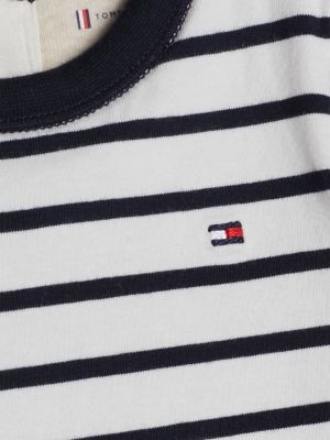 biały jednoczęściowe ubranko w paski dla noworodki - tommy hilfiger