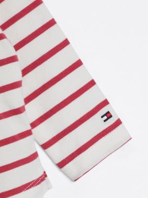 tuta intera a righe rosa da neonato tommy hilfiger