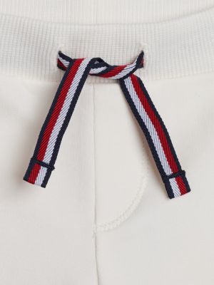 white logo sweatshirt and joggers set for newborn tommy hilfiger