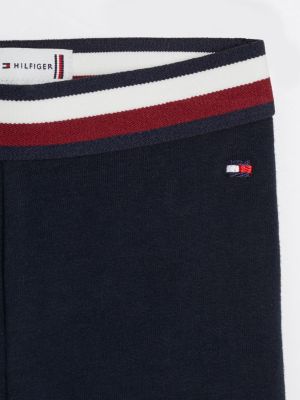 leggings lunghi con bandierina blu da neonato tommy hilfiger