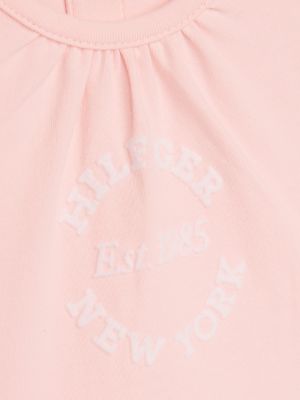 pink ruffle sleeve t-shirt for newborn tommy hilfiger