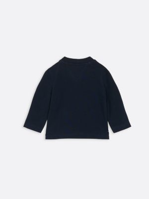 blue 1985 collection long sleeve t-shirt for newborn tommy hilfiger