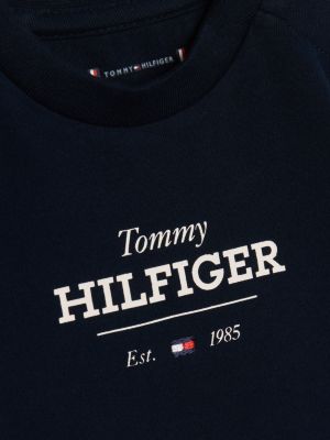 blue 1985 collection long sleeve t-shirt for newborn tommy hilfiger