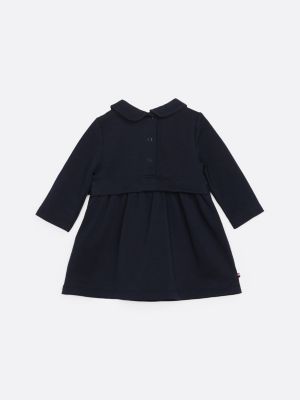 robe à col claudine bleu pour nouveau-né tommy hilfiger