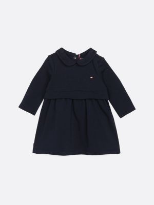 robe à col claudine bleu pour nouveau-né tommy hilfiger