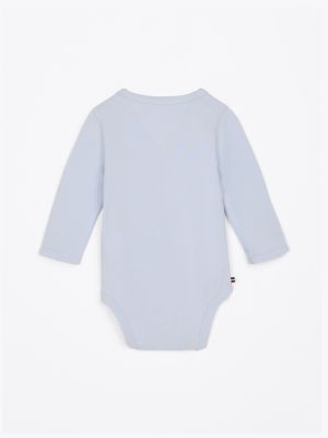 blue hilfiger monotype long sleeve bodysuit for newborn tommy hilfiger