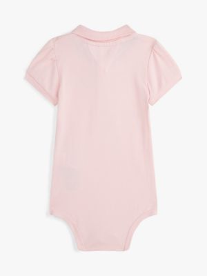 pink polo shirt bodysuit gift set for newborn tommy hilfiger