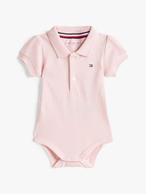 pink polo shirt bodysuit gift set for newborn tommy hilfiger