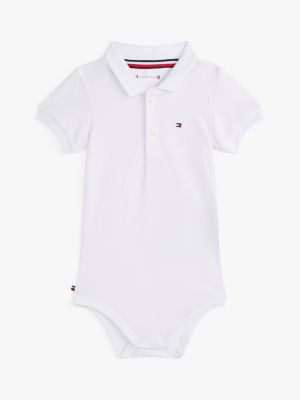 white polo shirt bodysuit gift set for newborn tommy hilfiger