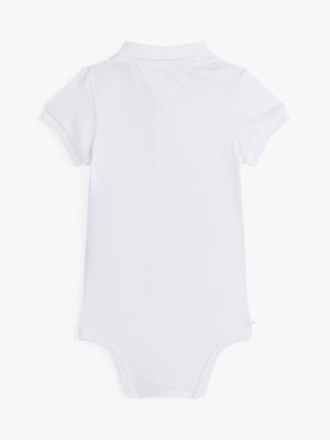 white polo bodysuit gift set for newborn tommy hilfiger