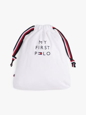 white polo shirt bodysuit gift set for newborn tommy hilfiger
