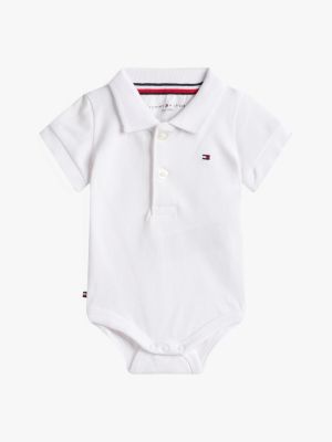 white cadeauset met poloromper voor baby's - tommy hilfiger