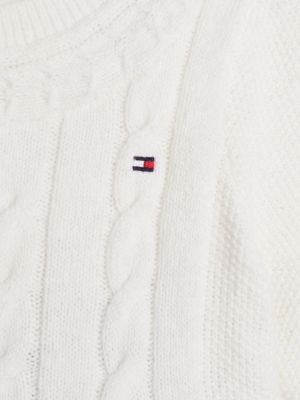 confezione regalo con vestito pullover bianco da neonato tommy hilfiger