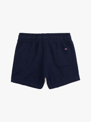 short à cordon de serrage emblématique noir pour nouveau-né tommy hilfiger