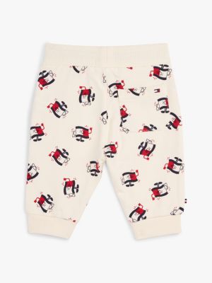 joggers estampados con cordón ajustable multicolor de recién nacidos tommy hilfiger